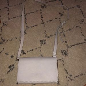 Grayish taupe crossbody purse